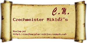 Czechmeister Miklós névjegykártya