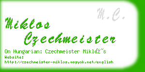 miklos czechmeister business card